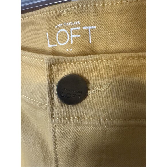 Ann Taylor Mustard Denim Womens 12 (34x30)The Skinny Ankle Curvy Fit Stretch - Picture 3 of 5